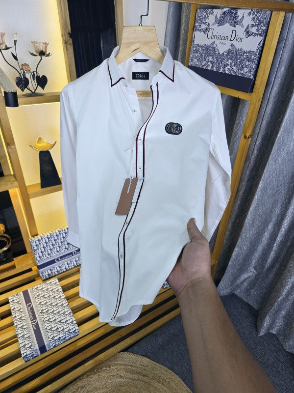 Diiorr Red Pt Logo Shirt White