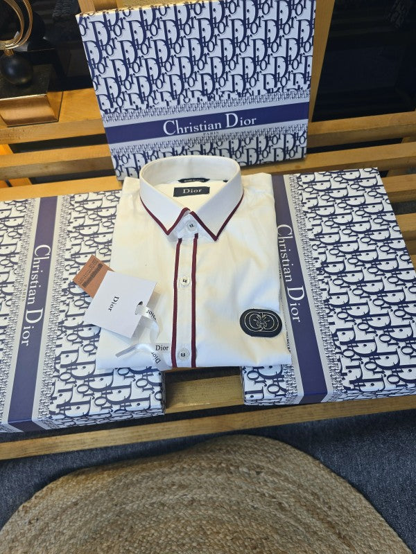 Diiorr Red Pt Logo Shirt White