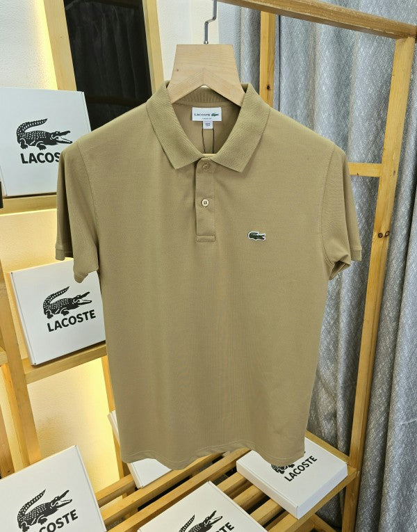 Lacostta Collar T Shirt Khakhi