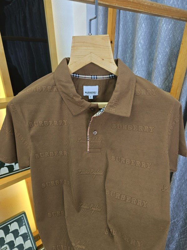 Burbarry Imp Collar T Shirt Brown