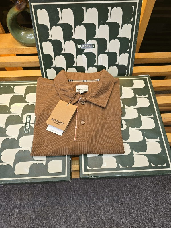 Burbarry Imp Collar T Shirt Brown
