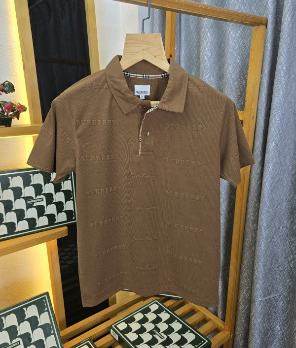 Burbarry Imp Collar T Shirt Brown