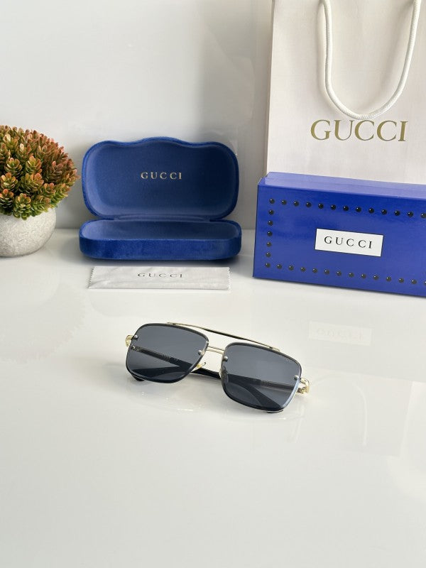 Gucci Gold Black Sunglasses