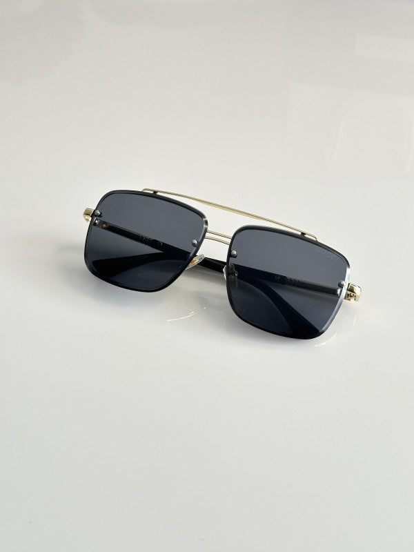 Gucci Gold Black Sunglasses