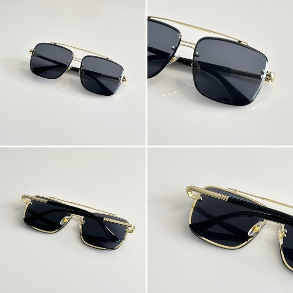 Gucci Gold Black Sunglasses