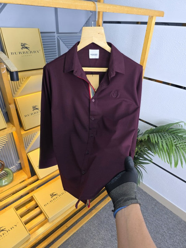 Burberry stretchable Shirt Wine