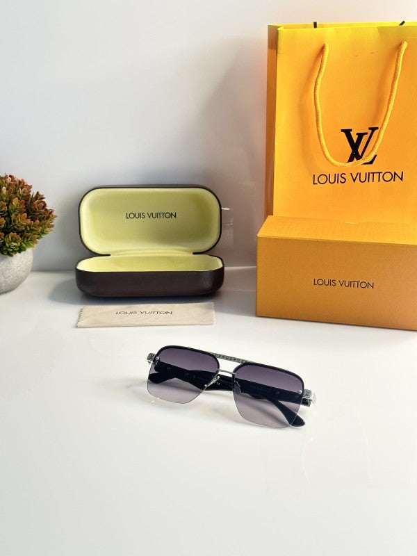 Louiis Vuiiton Silver Black DC Sunglasses