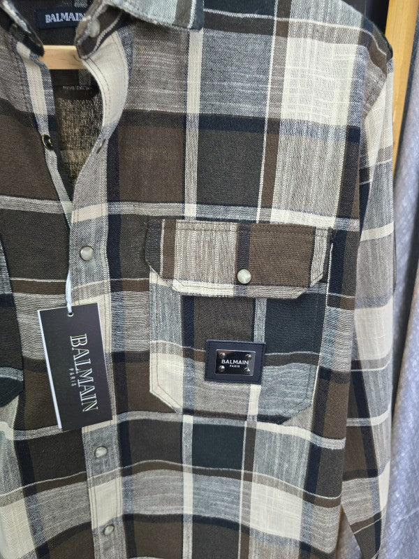 Balm Check Cotton Shirt 07