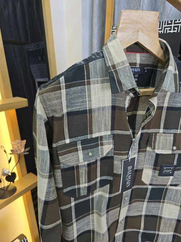 Balm Check Cotton Shirt 07