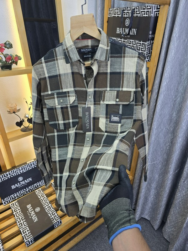 Balm Check Cotton Shirt 07