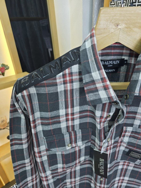 Ballmaiin Check Cotton Shirt 03