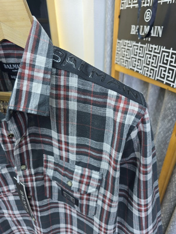 Ballmaiin Check Cotton Shirt 03