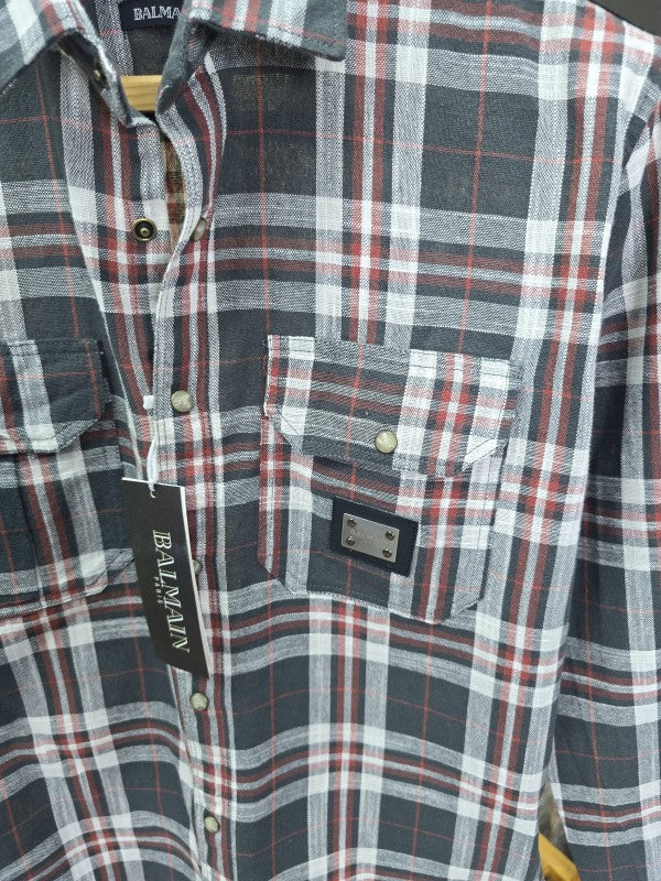 Ballmaiin Check Cotton Shirt 03