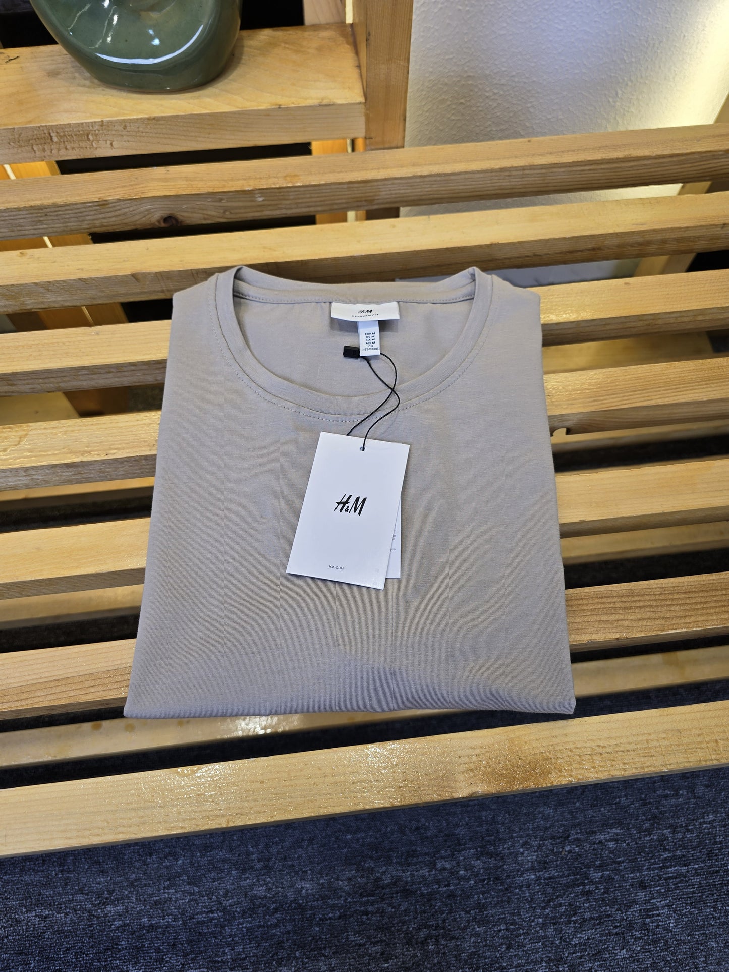 HnM Plain Hs T Shirt Biscuit