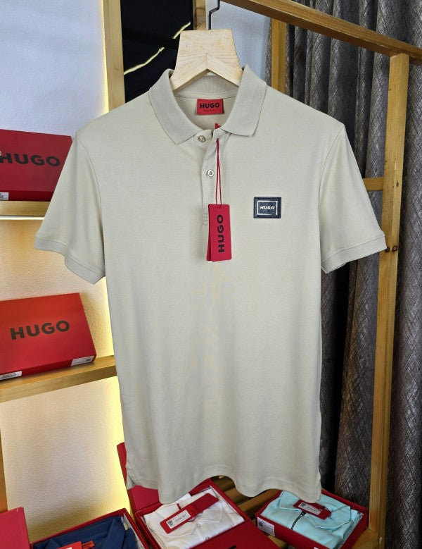 Hugoo Collar T Shirt Cream