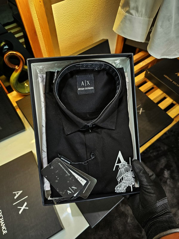 Arrmanii Exxchnge Logo Plain shirts black
