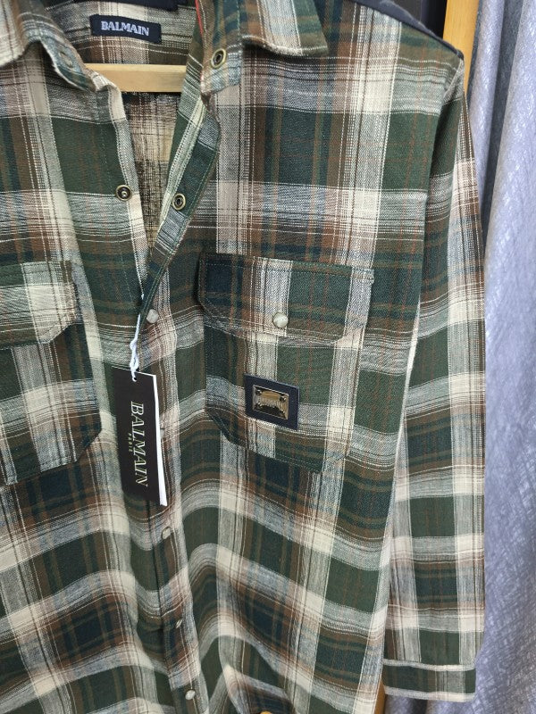 Ballmaiin Check Cotton Shirt 12