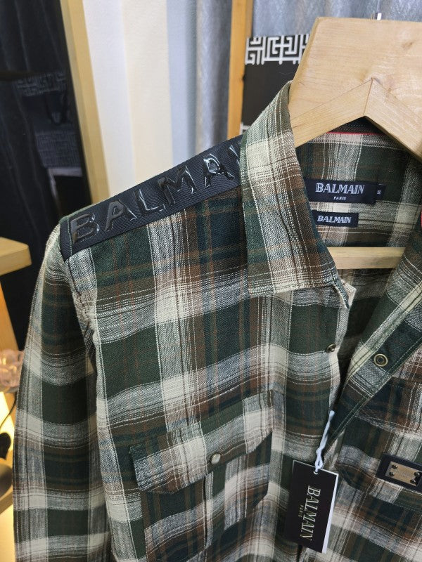 Ballmaiin Check Cotton Shirt 12