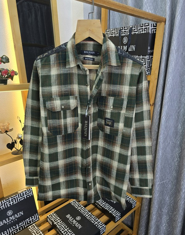 Ballmaiin Check Cotton Shirt 12