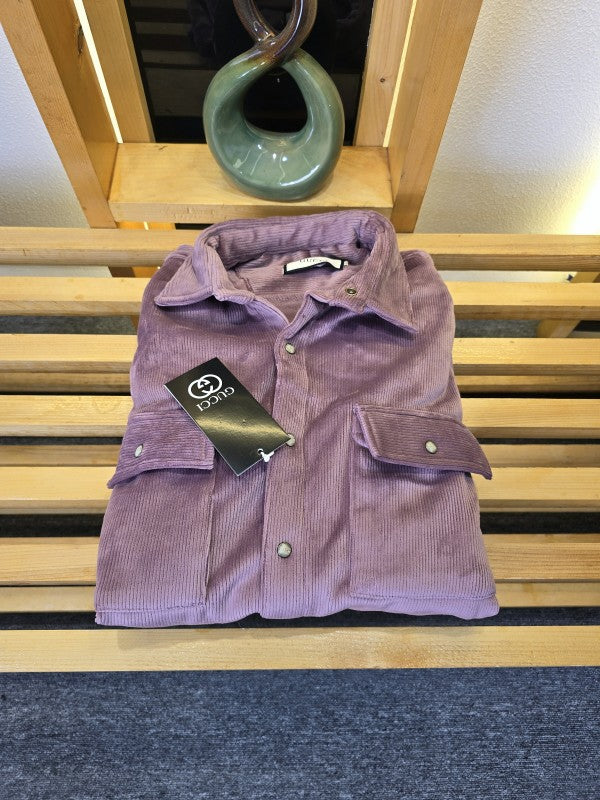 GUCCII IMP CORDUROY SHIRTS BURGENDY