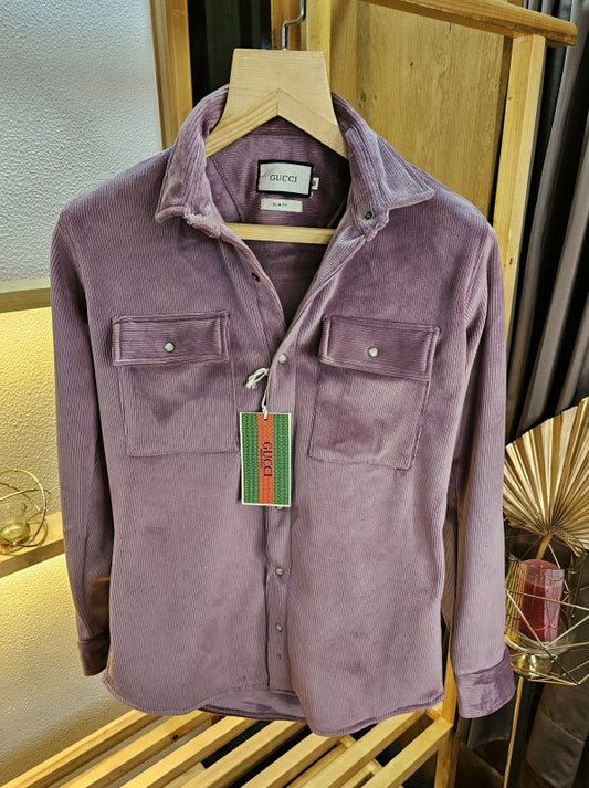 GUCCII IMP CORDUROY SHIRTS BURGENDY