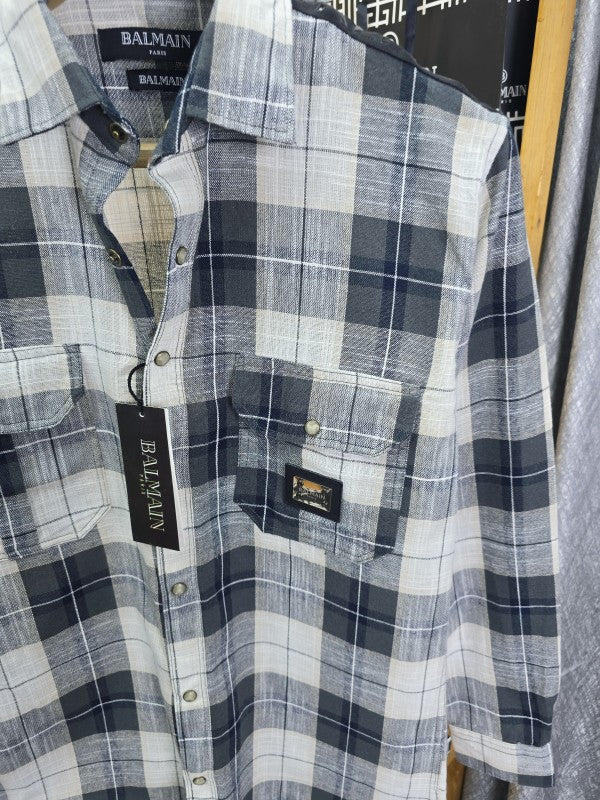 Ballmaiin Check Cotton Shirt 11