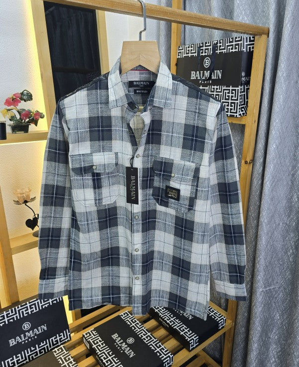 Ballmaiin Check Cotton Shirt 11