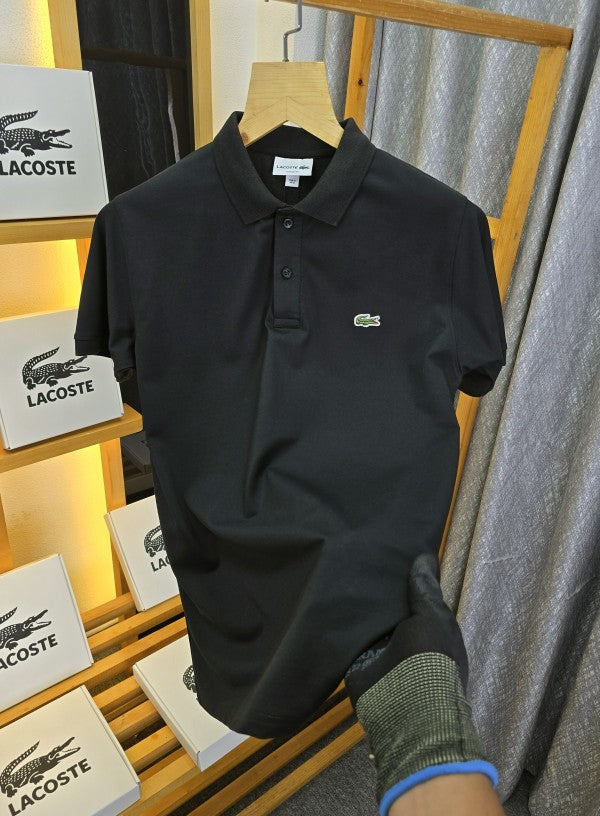 Lacostta Collar T Shirt Black