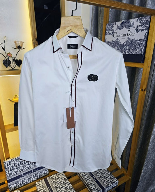 Diiorr Red Pt Logo Shirt White