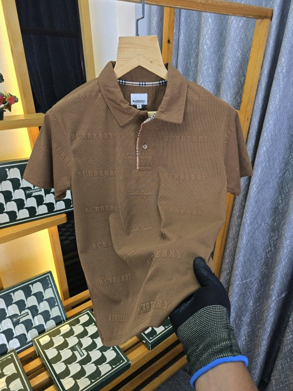 Burbarry Imp Collar T Shirt Brown