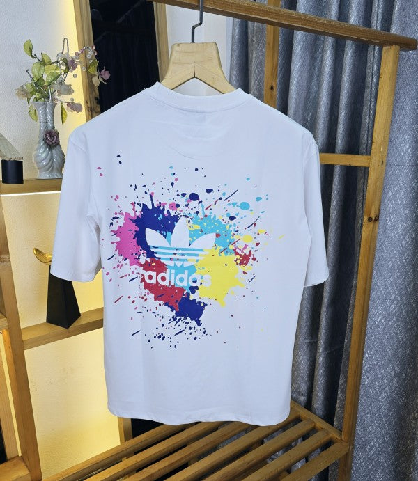 adidas logo t shirt White