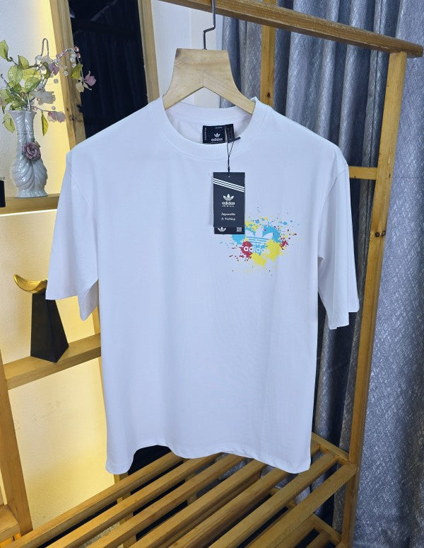 adidas logo t shirt White