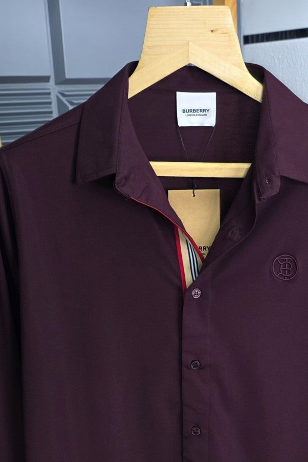 Burberry stretchable Shirt Wine