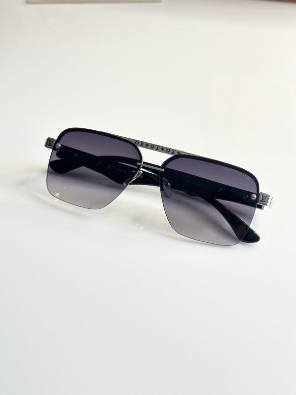 Louiis Vuiiton Silver Black DC Sunglasses