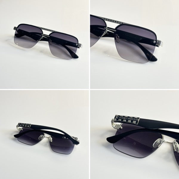 Louiis Vuiiton Silver Black DC Sunglasses