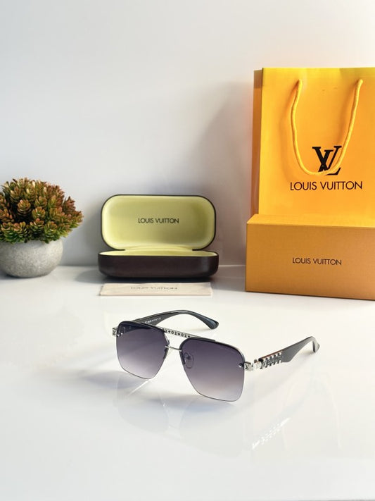 Louiis Vuiiton Silver Black DC Sunglasses