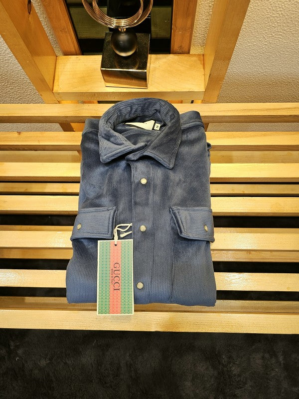 GUCCII IMP CORDUROY SHIRTS BLUE