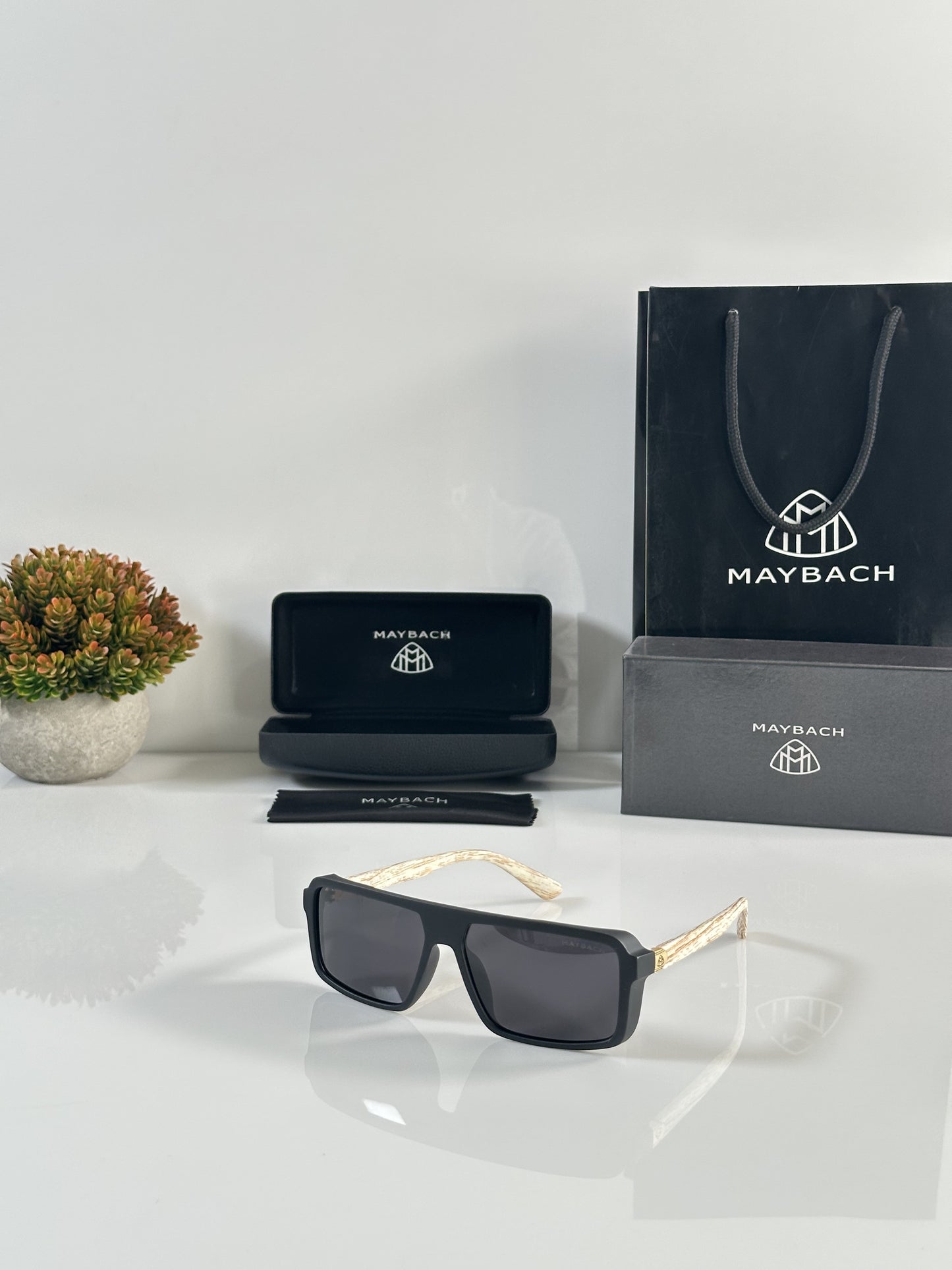 Mayybach Wood Black Sunglasses