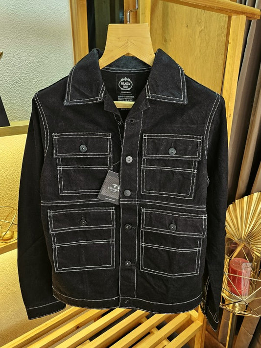 PRAADAA DENIM JACKET BLACK