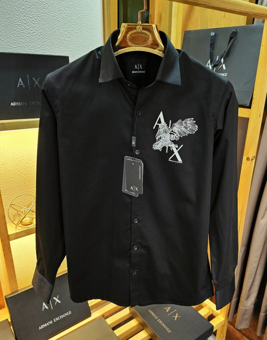 Arrmanii Exxchnge Logo Plain shirts black