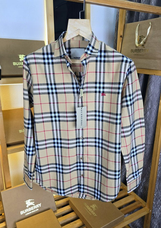 Burbeery Collar Shirt Khakhi