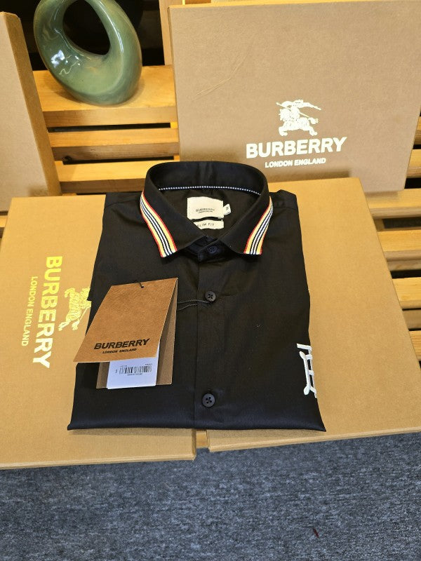 Burbeery Collar Shirt Black M371-BK