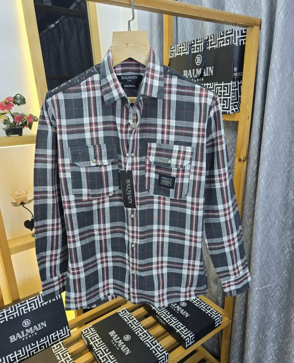 Ballmaiin Check Cotton Shirt 03