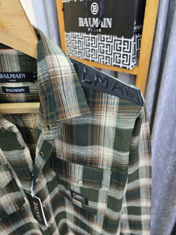 Ballmaiin Check Cotton Shirt 12