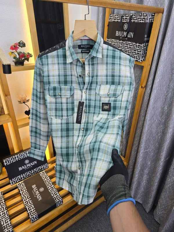 Ballmaiin Check Cotton Shirt 02