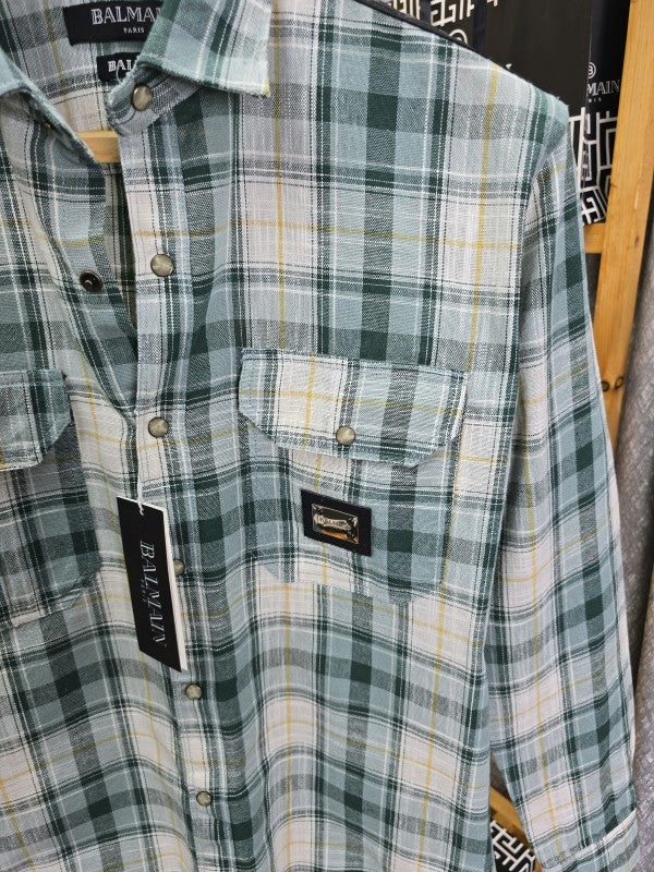Ballmaiin Check Cotton Shirt 02