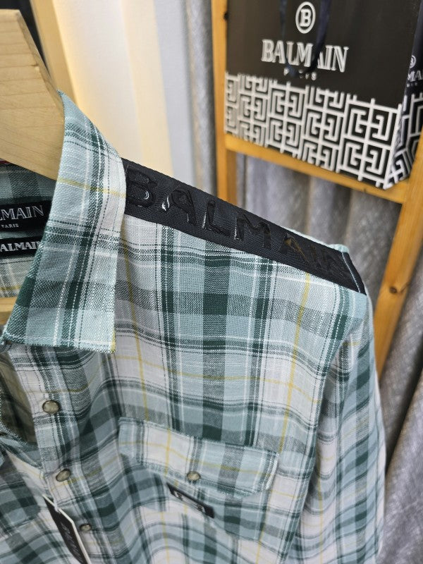 Ballmaiin Check Cotton Shirt 02
