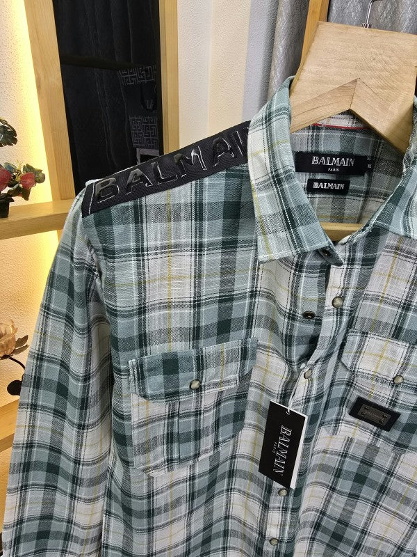 Ballmaiin Check Cotton Shirt 02